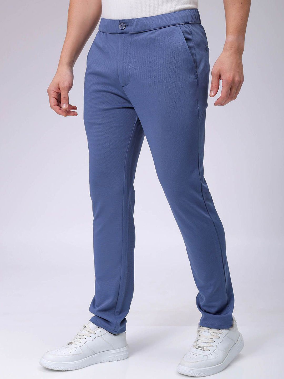 The Indian Garage Co. X Luxe Men Textured Slim Fit Trousers