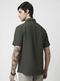 VASTRADO Men Classic Spread Collar Solid Slim Fit Casual Shirt
