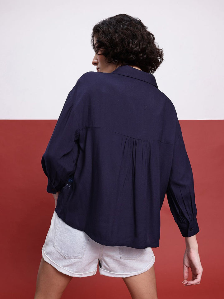 DressBerry Breezy Blooms Printed Relaxed Fit Shirt