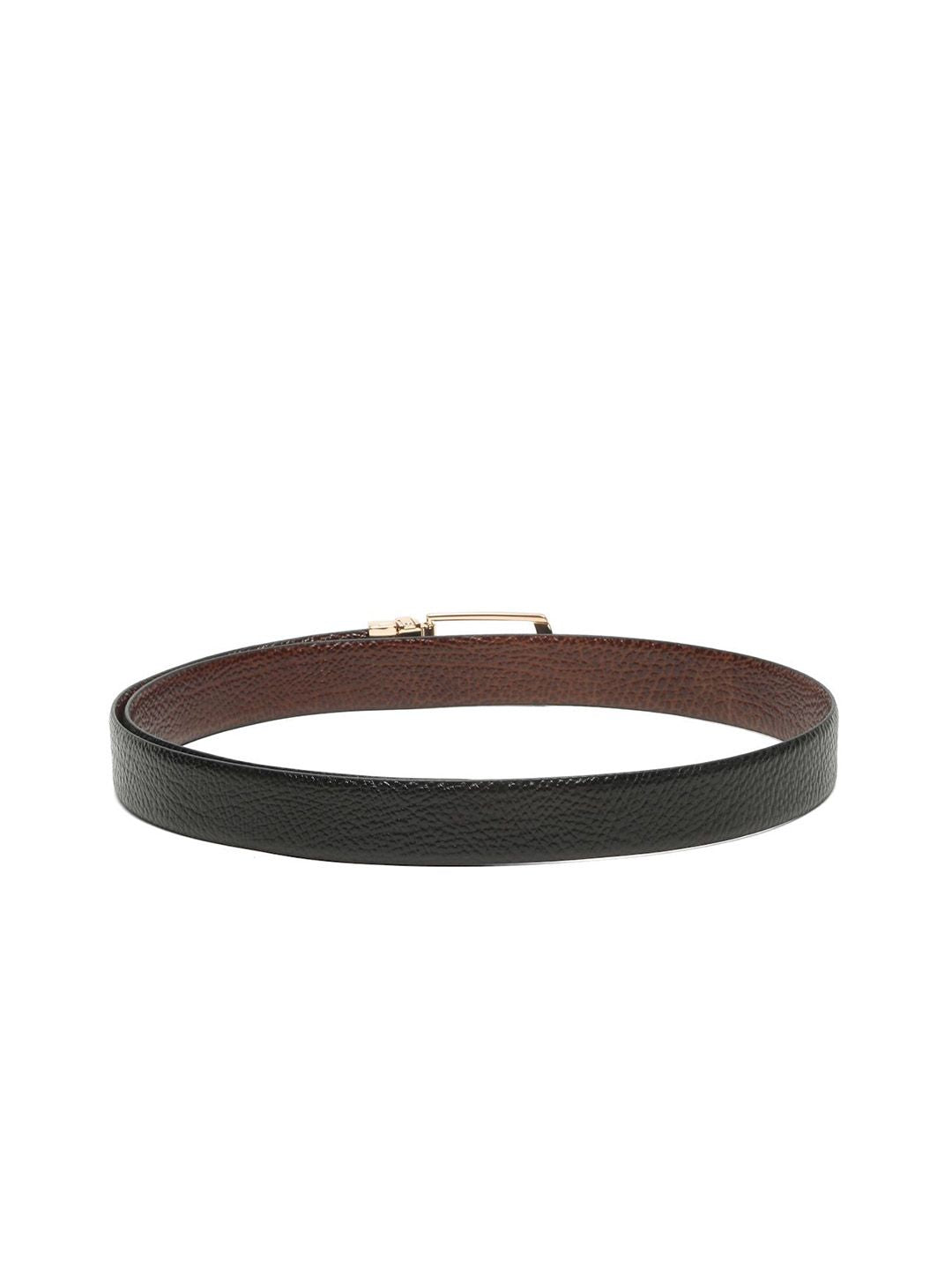 Teakwood Leathers Men Textured Leather Reversible Formal Belt