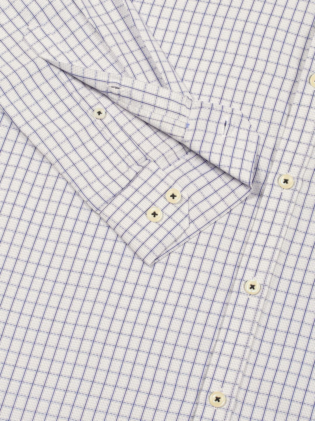 Thomas Scott Men Smart Cutaway Collar Gingham Checked Cotton Formal Shirt