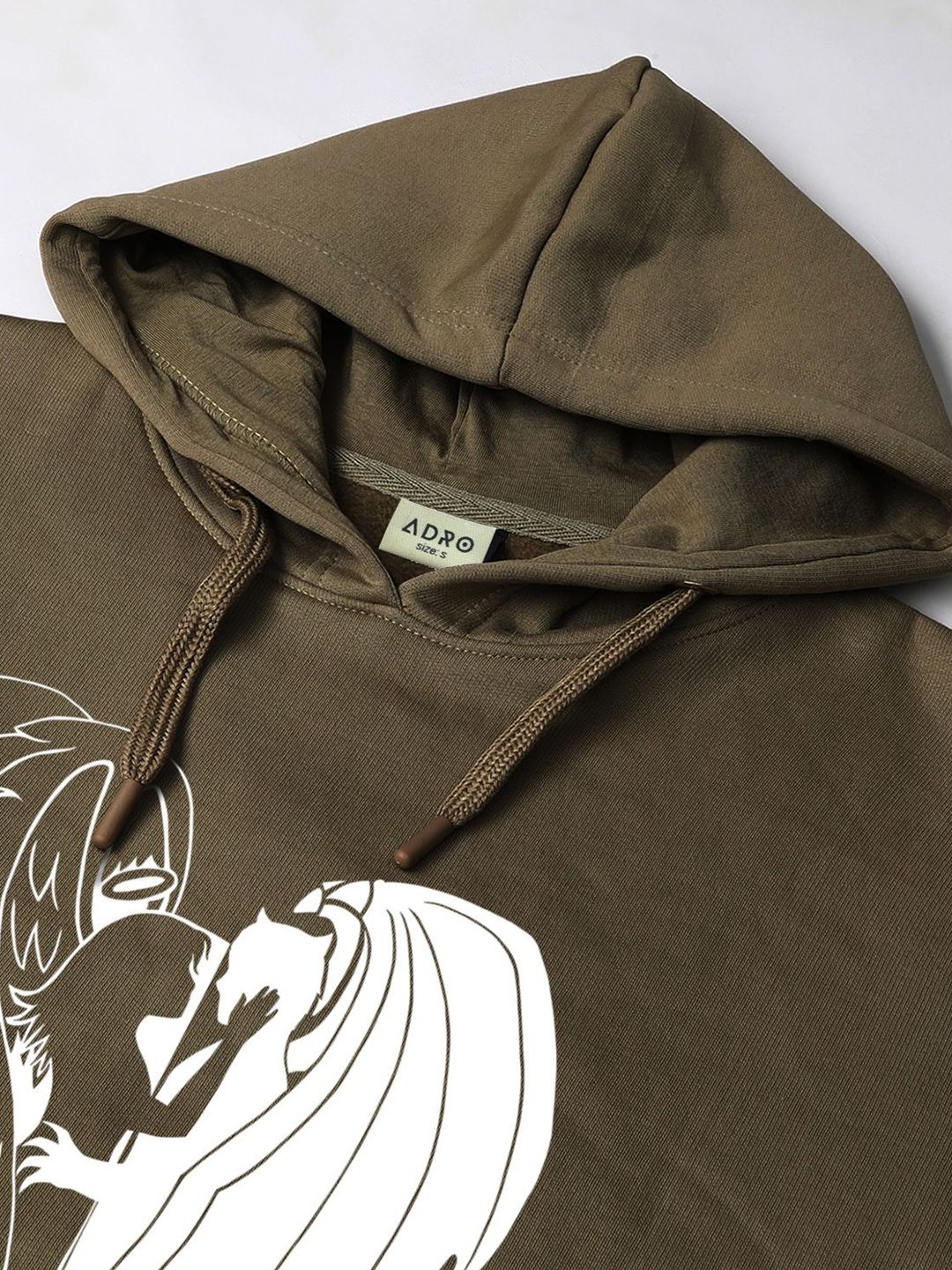 ADRO Men Graphic Printed Hooded Pullover Sweatshirt