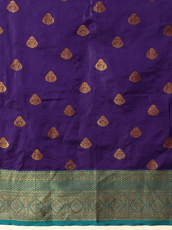 Silk Land Kanjivaram Silk Zari Woven Big Border Saree