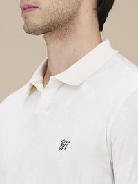 Being Human Men Self Design Polo Collar Cotton Slim Fit T-shirt