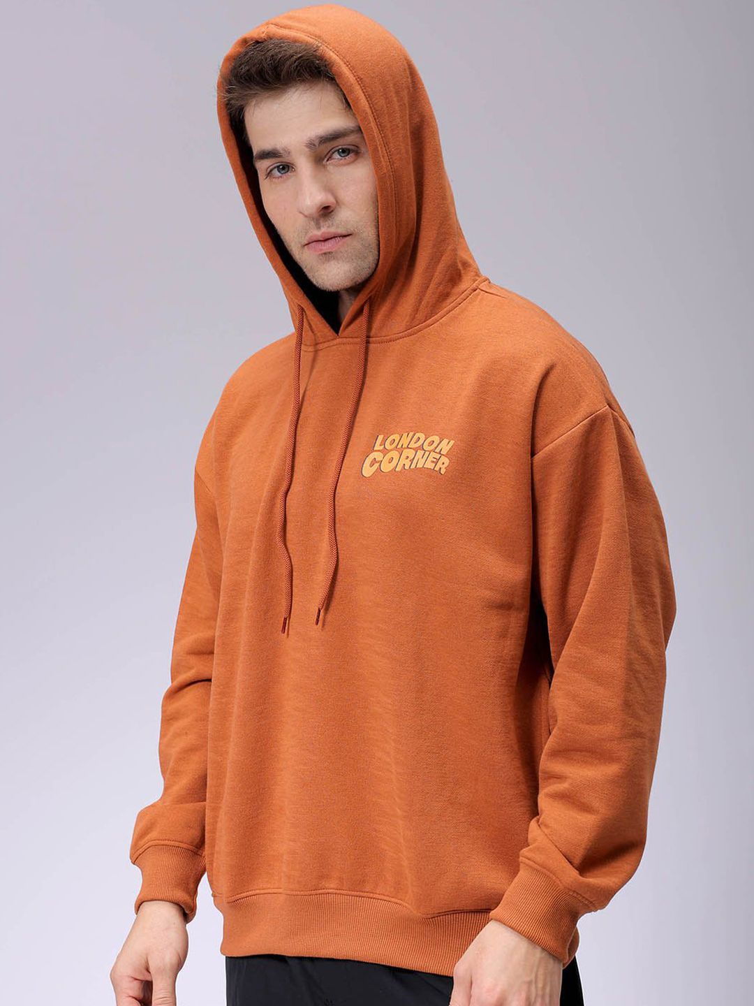 The Indian Garage Co Men Printed Hooded Sweatshirt