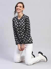 Monte Carlo Women Floral Woolen Cardigan