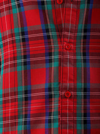 The Indian Garage Co Men Slim Fit Tartan Checks Casual Shirt