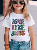 YK Girls High Neck Indigo T-shirt