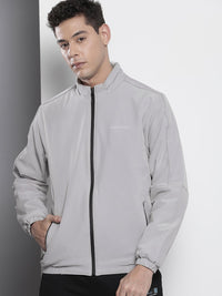 The Indian Garage Co Men Zip-Front Bomber Jacket with Zipper Pockets