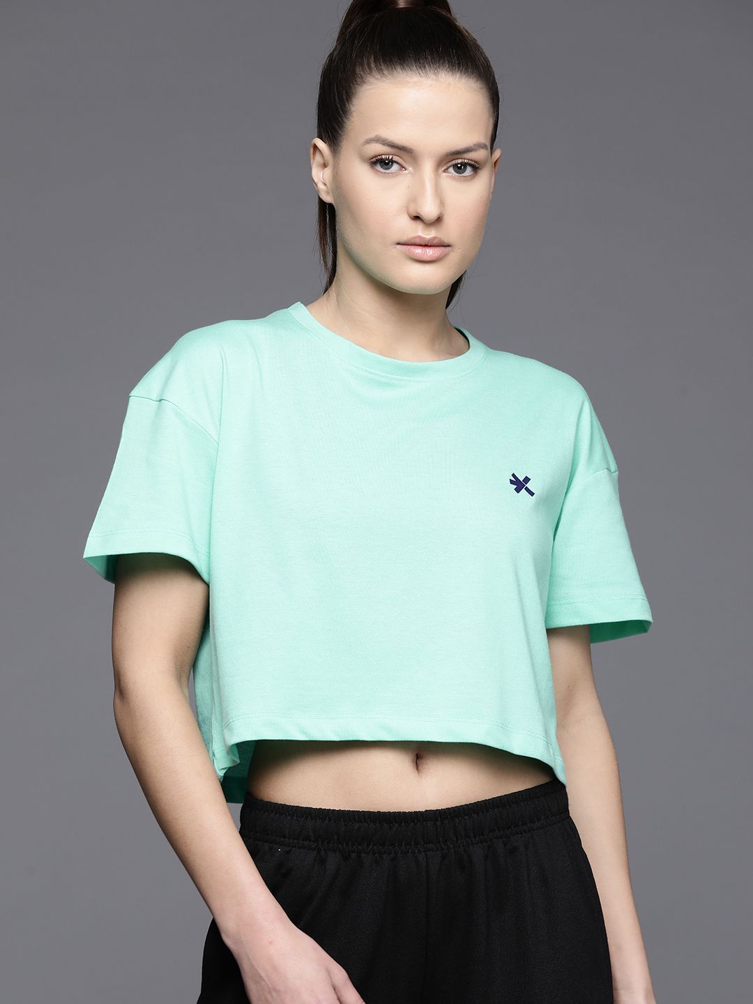 HRX by Hrithik Roshan Printed Drop-Shoulder Sleeves Boxy Lifestyle T-shirt