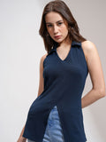 ESPYR By Tokyo Talkies Women Solid Halter Neck Sleeveless Top
