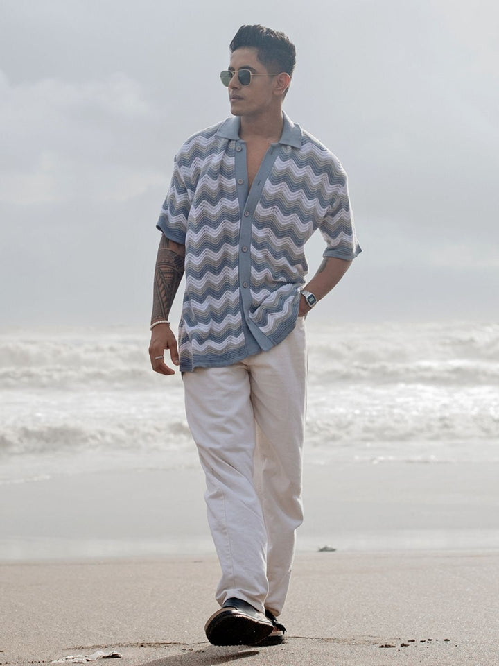 Powerlook Men Semi Sheer Printed Casual Shirt