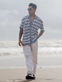 Powerlook Men Semi Sheer Printed Casual Shirt