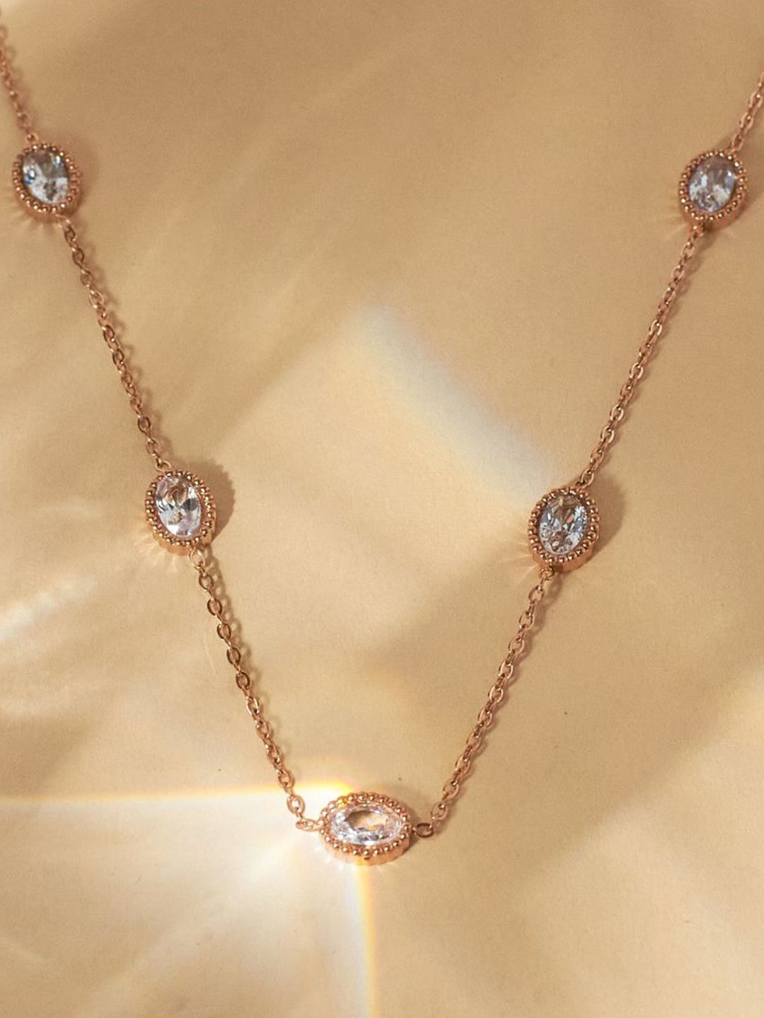 Kalung Stone Steel Stainless Stone