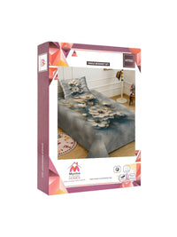 Myntra Elegant Homes Multicoloured Floral 300 TC Single Bedsheet with 1 Pillow Covers