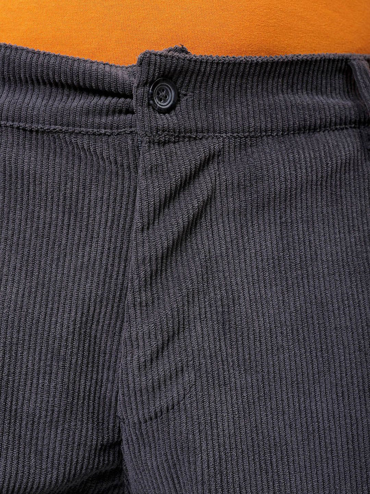 The Indian Garage Co Men Textured Loose Fit Cargos Trousers