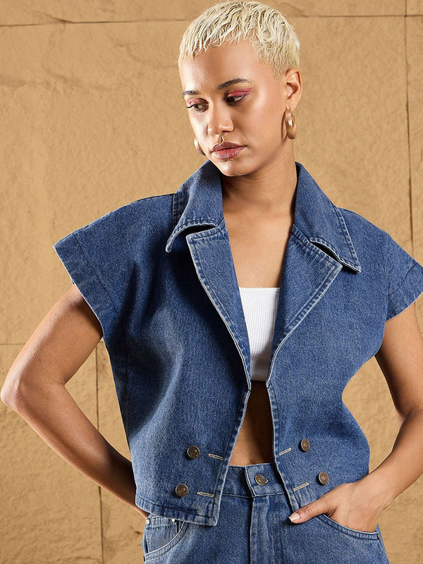Sassafras wanita jaket denim