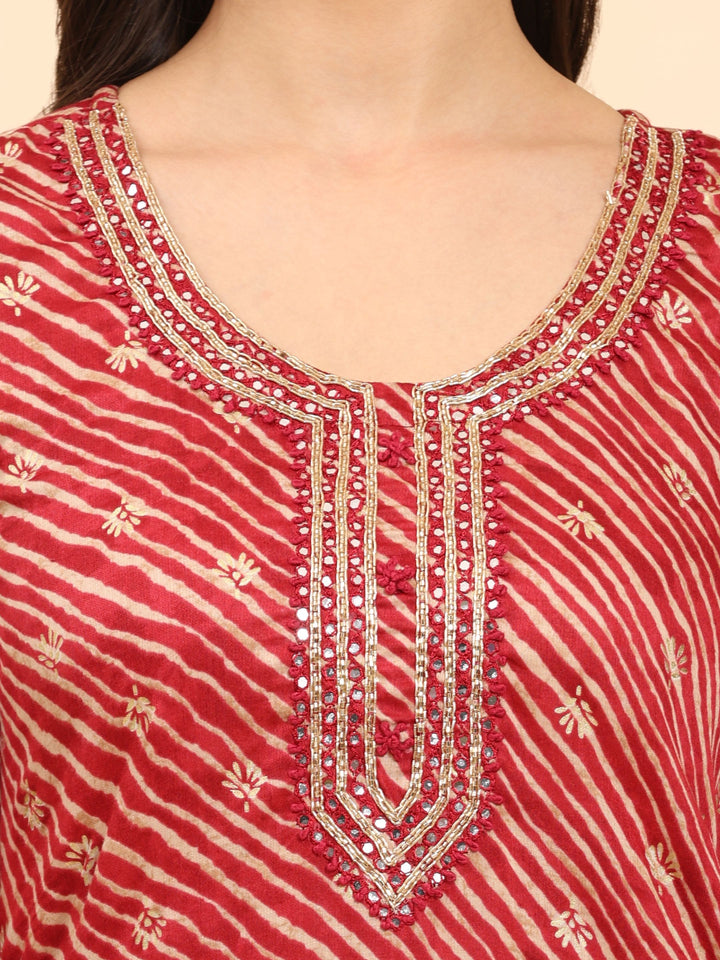 Mamicha Women Floral Printed Regular Pure Cotton Kurta with Palazzos & With Dupatta