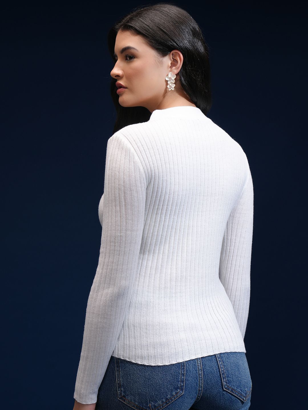 Tokyo Talkies Women Ribbed Pullover Sweaters