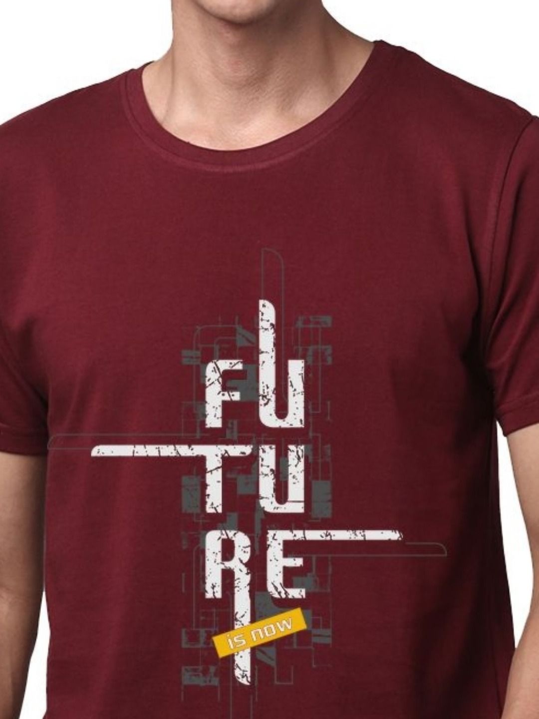ADRO Men Graphic Printed Round Neck Cotton T-shirt