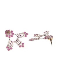 DressBerry Silver-Plated Contemporary Drop Earrings