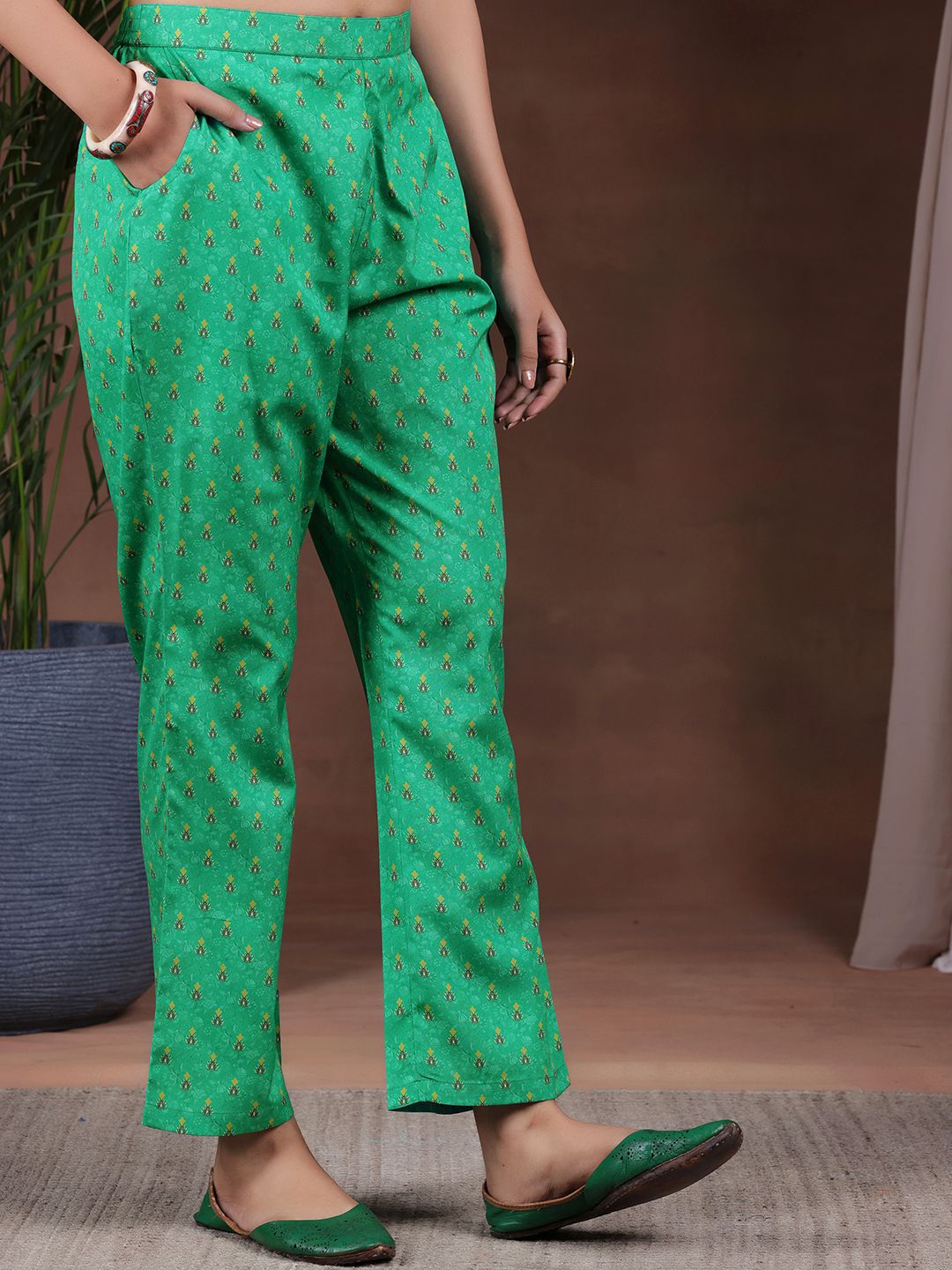 Libas Floral Printed Kurta with Trousers & Dupatta