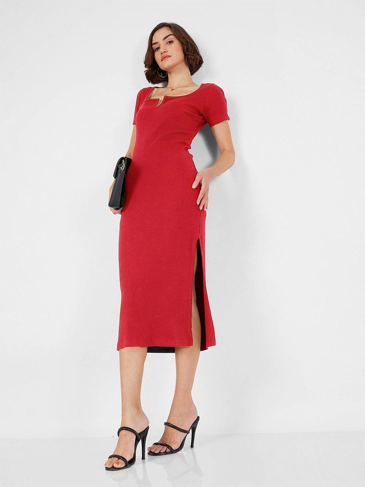 Sassafras Wanita Cotton Cotton Midi Dress