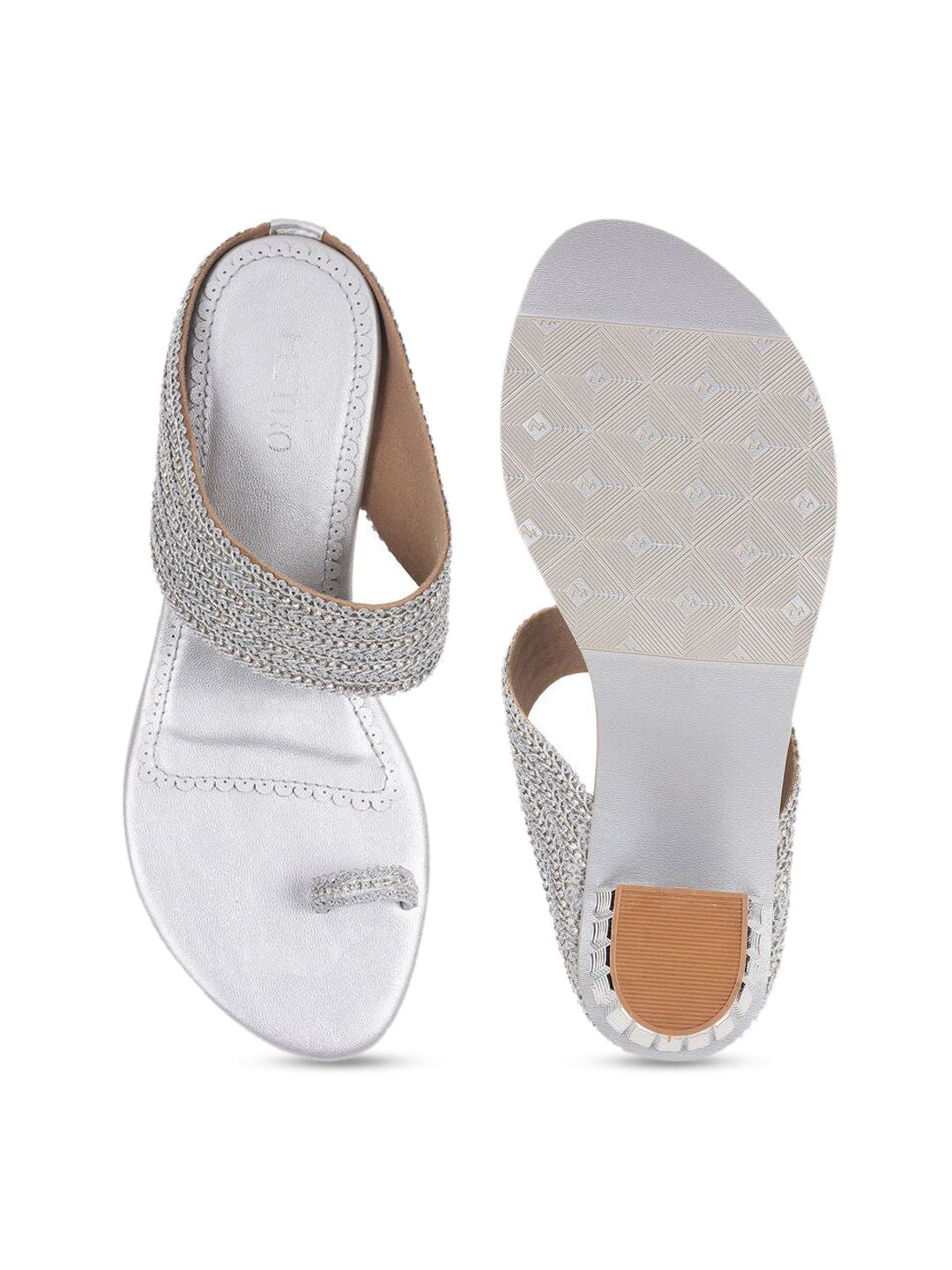 Metro Women Ethnic - Embellished Block Sandals
