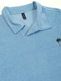 Thomas Scott Men Solid Polo Collar Cotton Relaxed Fit T-Shirt