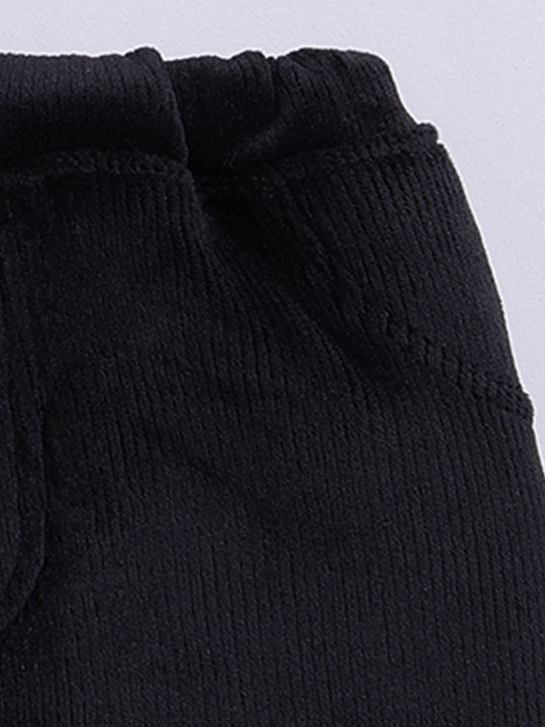Moms Love Infant Boys Ribbed Velvet-Finish Pure Cotton Sweatshirt With Joggers