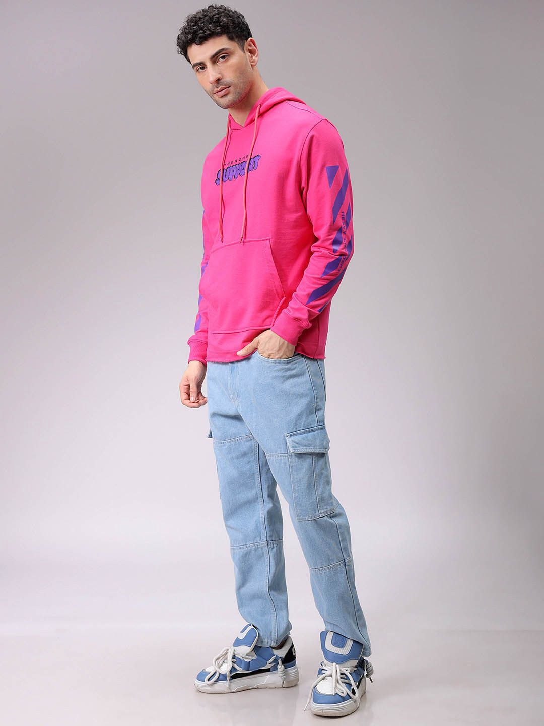 The Indian Garage Co Men Printed Hooded Sweatshirt