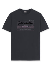 ADRO Men Typography Printed Round Neck Cotton T-shirt