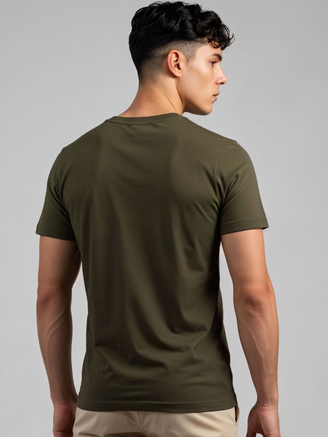 ADRO Abstract Printed Short Sleeves Cotton Regular Fit T-shirt