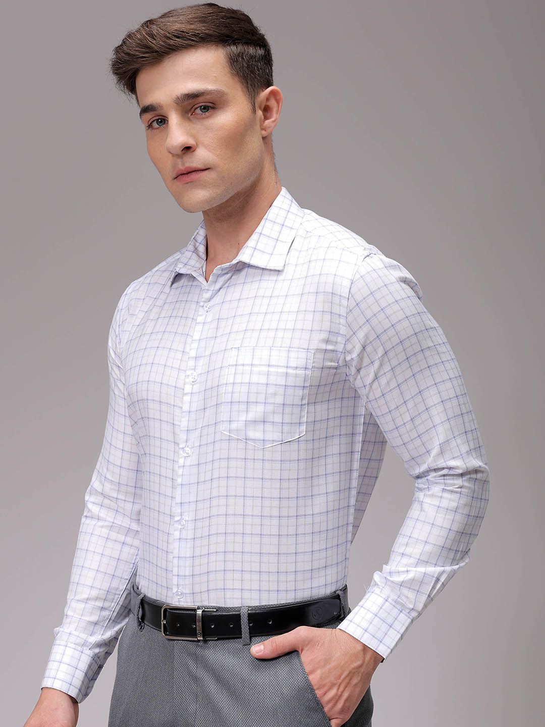 The Indian Garage Co. X Luxe Men Slim Fit Multi Stripes Opaque Striped Formal Shirt