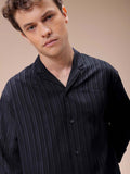 The Indian Garage Co Men Relaxed Fit Dobby Textured Resortwear Shirt