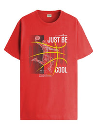 ADRO Lelaki Grafik Bercetak T-shirt Kapas Leher Bulat