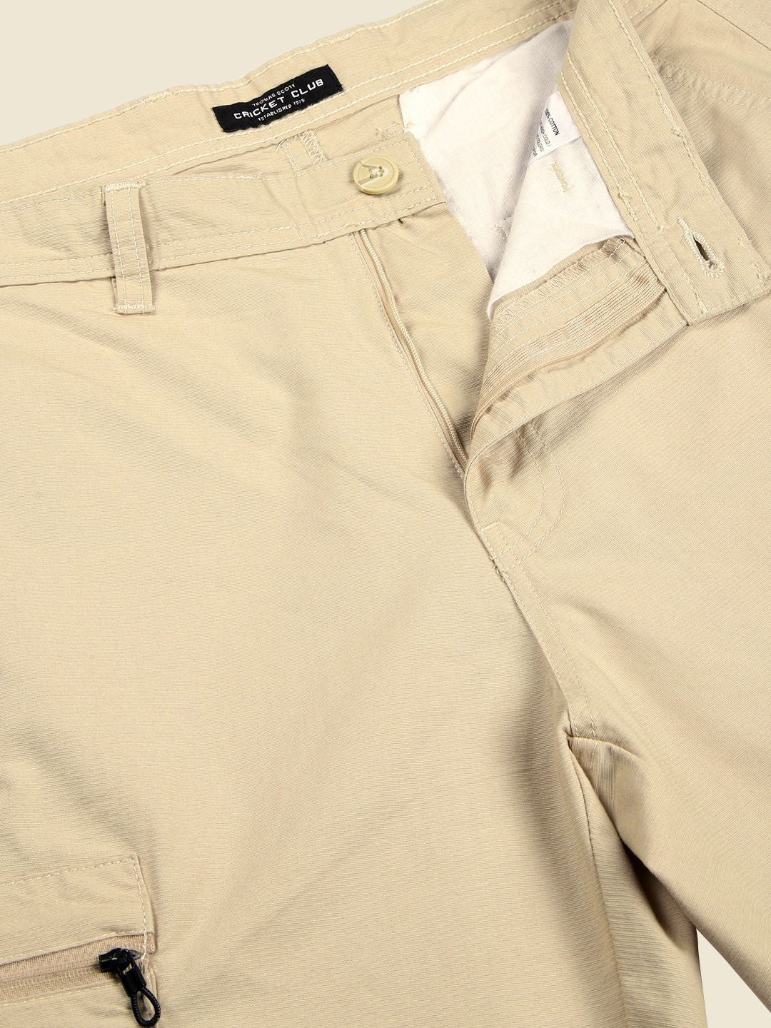 Thomas Scott Men Smart Cricket Club Collection Easy Wash Cargo Trousers
