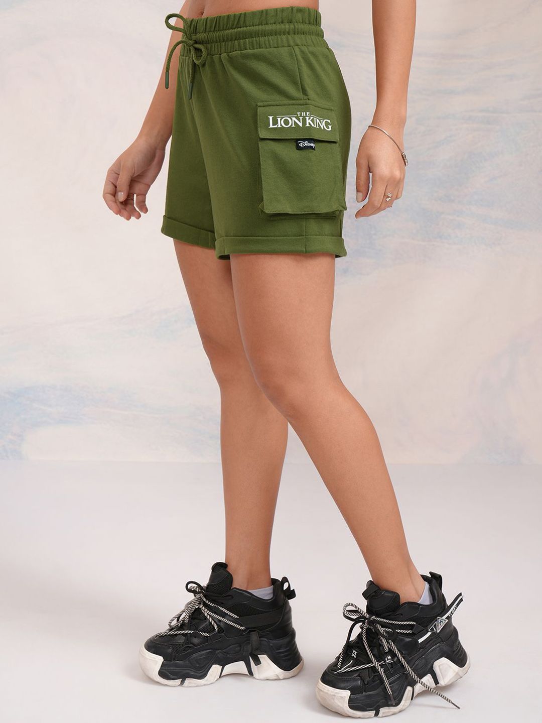Tokyo Talkies Disney Women The Lion King Printed Cargo Shorts