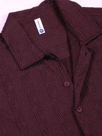 Thomas Scott Men Smart Fit Cutaway Collar Textured Casual Shirt