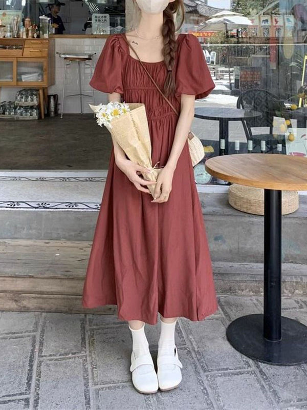 all about you Women Fit & Flare Ruched Maxi Dress