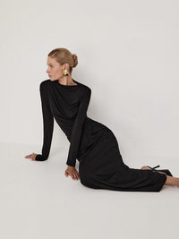 DressBerry Women Ruched Maxi Dress