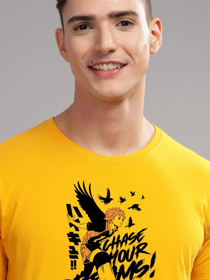 ADRO Men Typography Printed Applique T-shirt