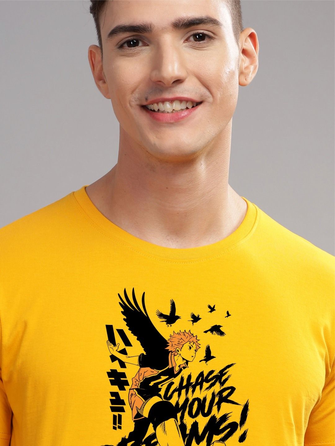 ADRO Men Typography Printed Applique T-shirt