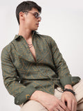 VASTRADO Men Classic Slim Fit Floral Opaque Casual Shirt