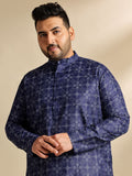 SOJANYA PLUS Ethnic Motifs Printed Mandarin Collar Straight Cotton Linen Kurta