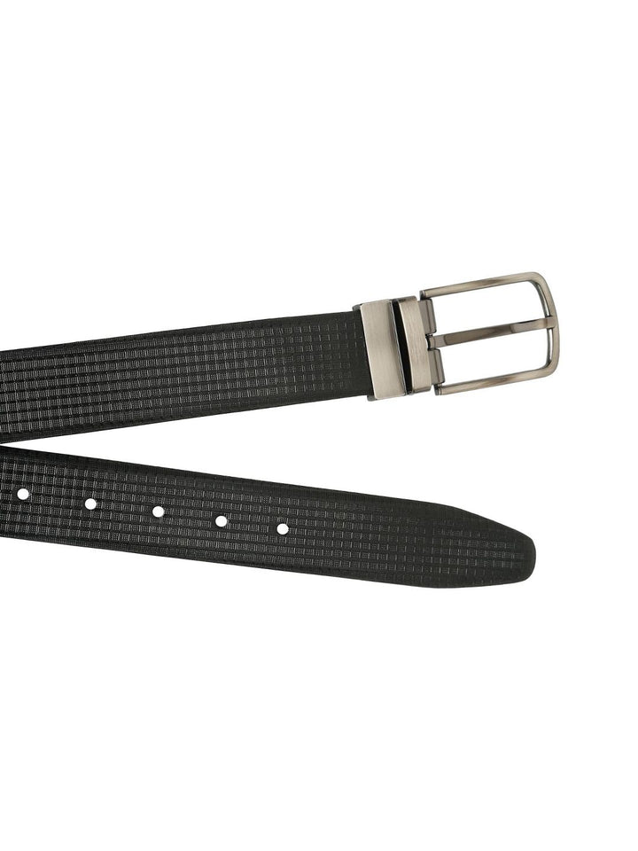 Teakwood Leathers Men Textured Leather Reversible Formal Belt