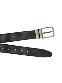 Teakwood Leathers Men Textured Leather Reversible Formal Belt