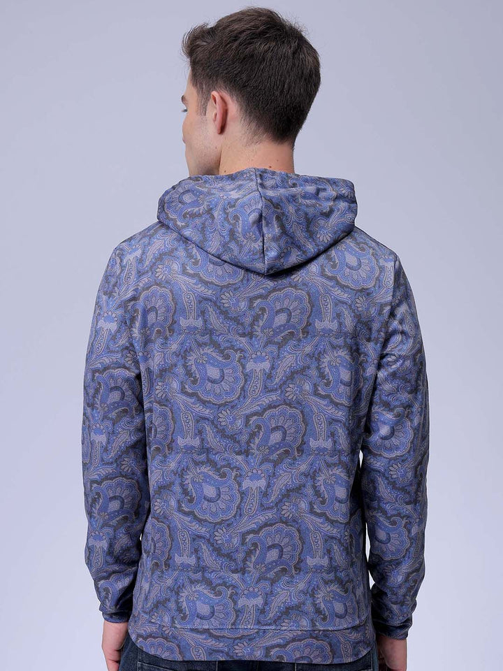 The Indian Garage Co Men Printed Hooded Sweatshirt
