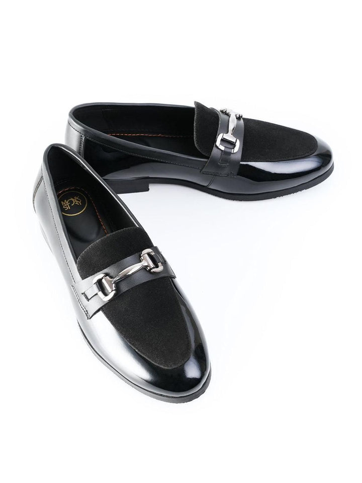 MONKSTORY Black Tux Bit Loafers