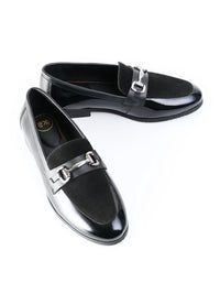 MONKSTORY Black Tux Bit Loafers